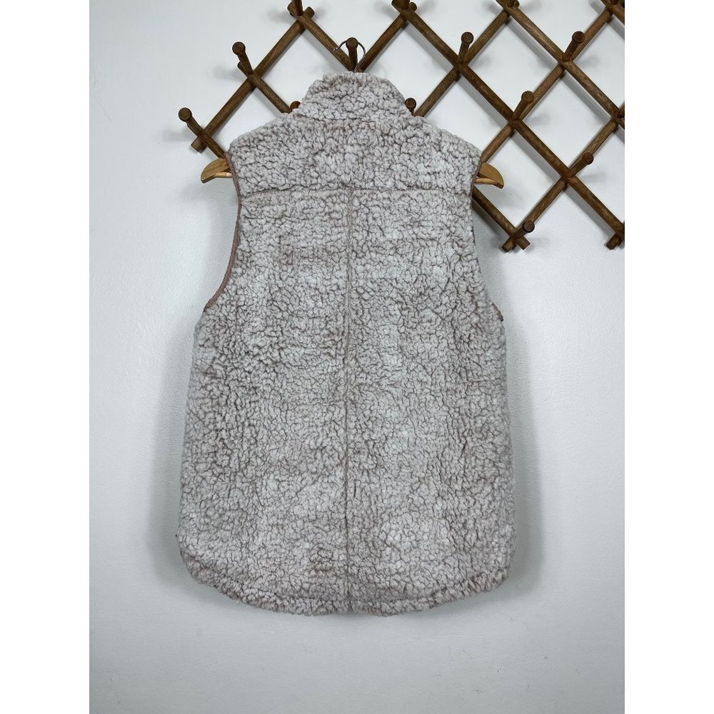 Thread & Supply Artic Teddy Bear Sherpa Fleece Vest In Pink Size M - Picture 2 of 6